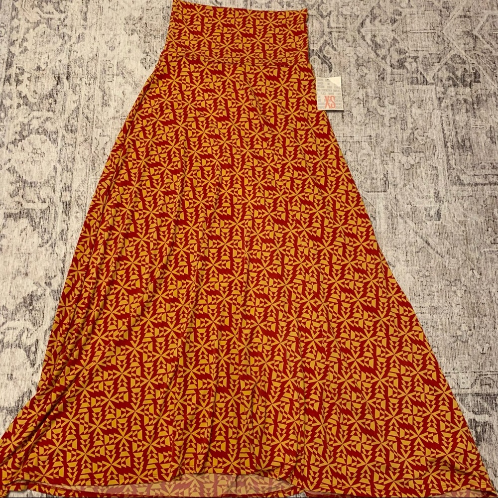NWT Red and Yellow LulaRoe Maxi Skirt